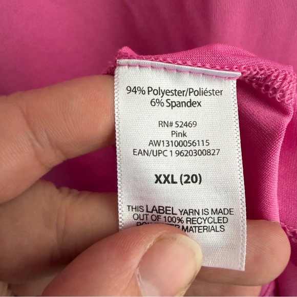Athletic Works pink v neck short sleeve size XXL - Picture 3 of 4